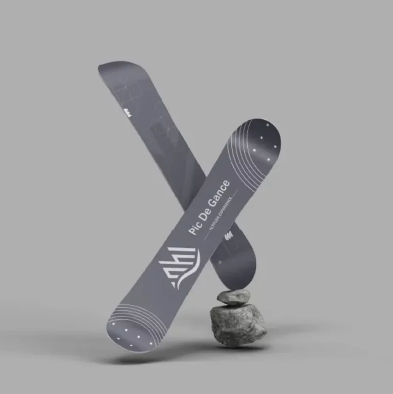 Visuel : planche de snow Picdegance en mockup