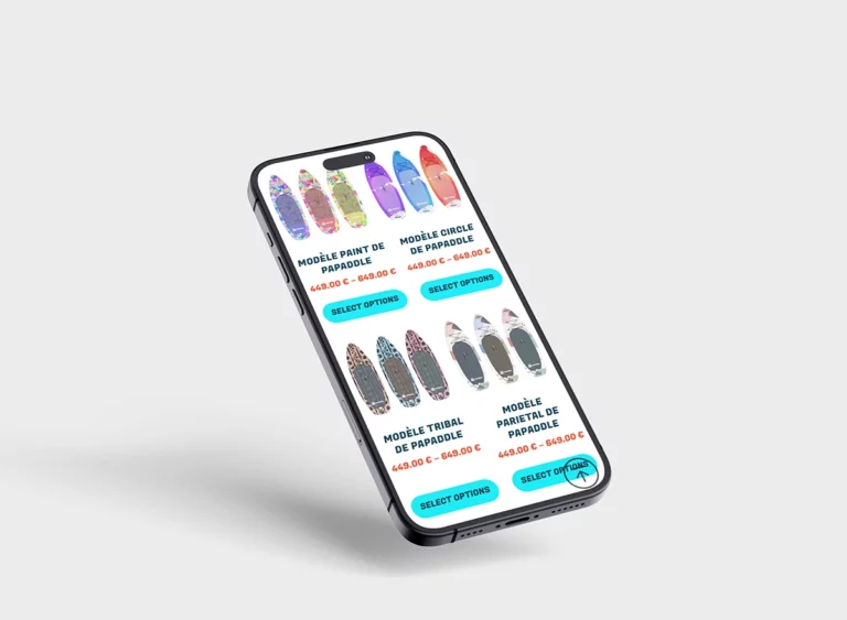 Visuel : site Powerwave sur mobile en version responsive
